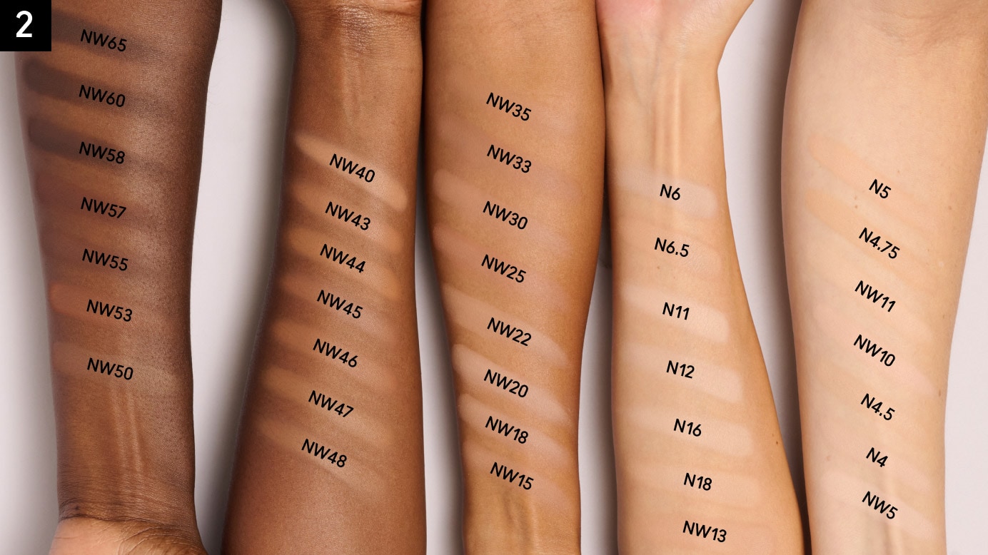 NUMBERS REPRESENT SHADE DEPTH